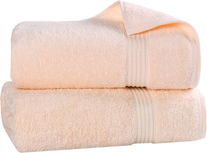 Superior Egyptian Cotton 2-Piece Bath Sheet Towel Set, Oversized Body Towels - Image 2