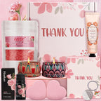 Thank You Gifts for Women, 9-Piece Rose Pamper Set – Luxury Relaxation Bath & by GiftsBasketforWomen