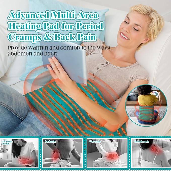 Heating Pad for Back, Heating Pad for Period Cramps/Waist/Stomach - Image 2