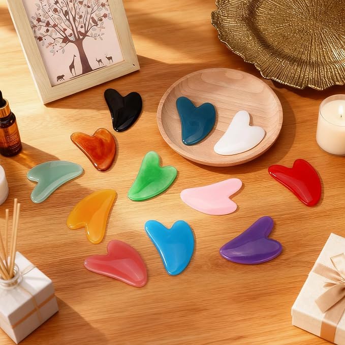 120 Pcs Gua Sha Facial Tools Bulk Resin Gua Sha Massage Tool Heart Shaped - Image 5
