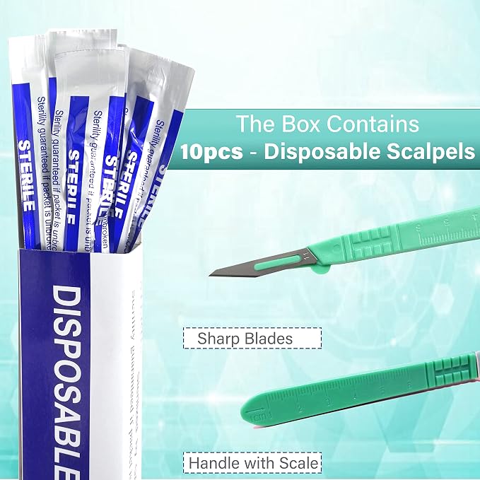 Disposable Sterile Scalpel #11, Podiatry & Professional Corn Callous Knife - Image 2