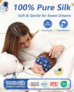 BeeVines Kids 100% Real Mulberry Silk Sleep Mask 2 Pack, Original Design Pure - Image 2