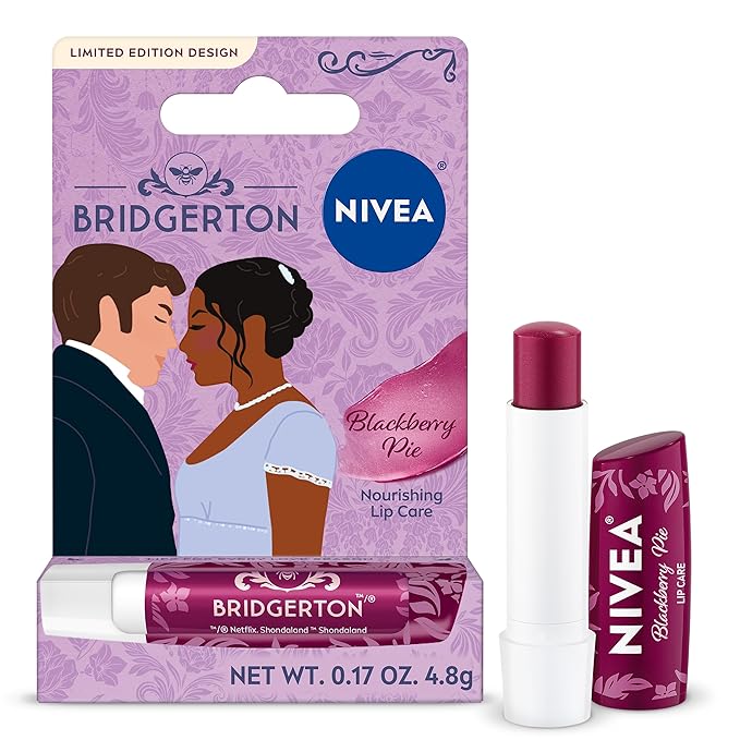 NIVEA Blackberry Pie Lip Balm, Nourishing Lip Care, Bridgerton Limited Edition by Nivea