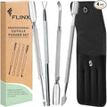 FLINX Metal Cuticle Pusher Tool 4 Pcs Nail Manicure Tools Nail Tᴏols by Unknown