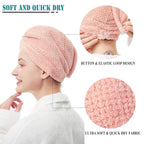 ELLEWIN Hair Towel Wrap 3 Pack, Microfiber Hair Drying Shower Turban - Image 2