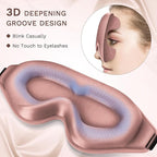 FlyCoco 99% Fully Block Out Light Eye Sleep Mask, 3D Deep Contoured Eyes Cover - Image 4