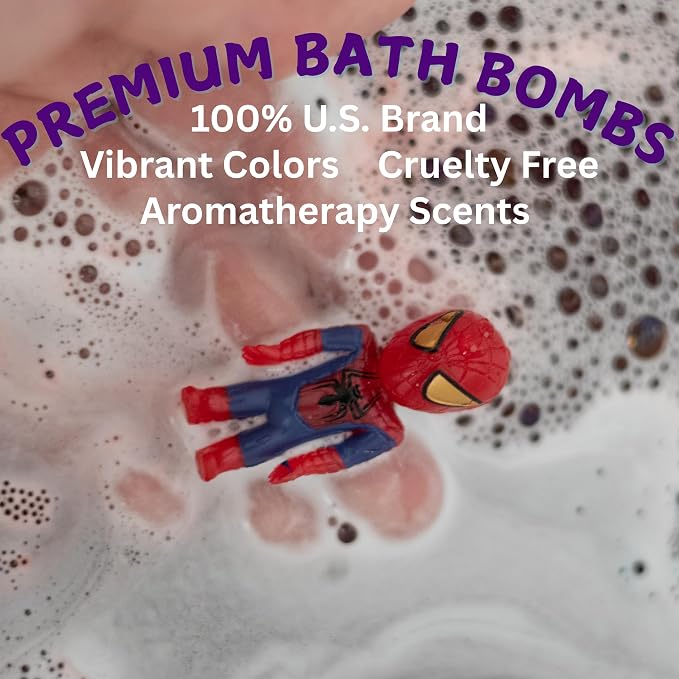 EvolutionUSA 6 Purple Epic Superhero Bath Bombs - Image 8