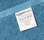 Amazon Basics Soft Cotton Washcloths, Lake Blue - Image 4