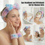8 Pcs Spa Headband and Wristbands Set - Image 4