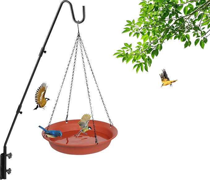 VUWEZ Hanging Bird Bath, Hanging Bird Water Feeder - Image 3