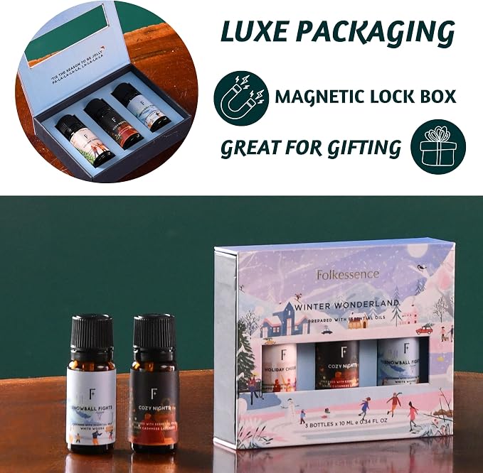 Folkulture Winter Essential Oils Set | Set of 3 Fragrance Oils - Image 5
