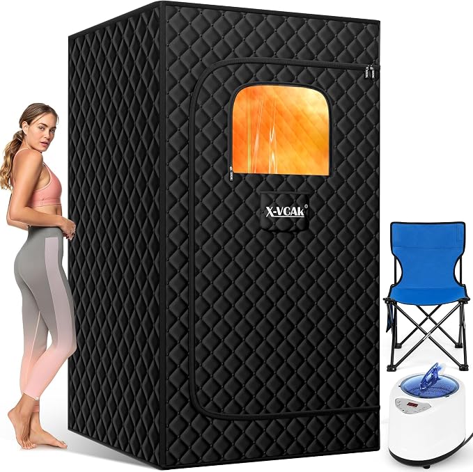 X-Vcak Upgraded Portable Sauna for Home，Relaxation, Steam Sauna for Home by X-Vcak