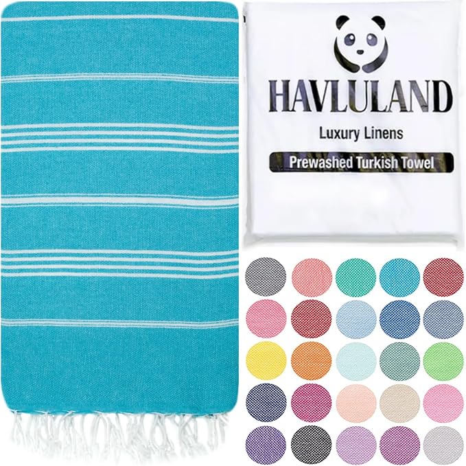 HAVLULAND Turkish Beach Towels, Oversized 40"x72" Turkish Bath Towel, Highly by Havluland