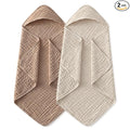 Yoofoss Hooded Baby Towels for Newborn 2 Pack 100% Muslin Organic Cotton Baby by YOOFOSS