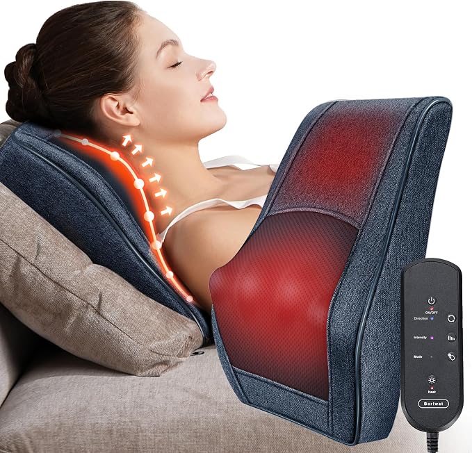 Boriwat Neck Massager with Heat, Back Massager & Deep Tissue Massager, 3D by Boriwat