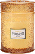 Sandalwood & Patchouli Candle, Luxury Decorative Glass Candle 19oz, Soy Wax by MiraScents