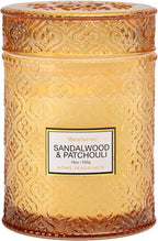 Sandalwood & Patchouli Candle, Luxury Decorative Glass Candle 19oz, Soy Wax by MiraScents