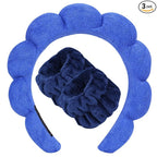 Beleki Spa Headband for Washing Face Wristband Set Sponge Makeup Skincare Face by Beleki