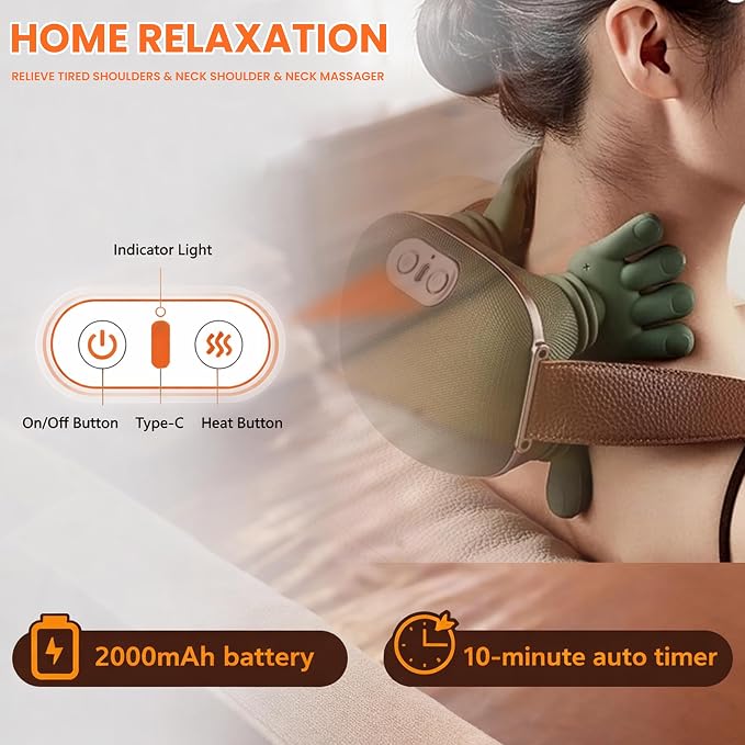 Shoulder and Neck Massager, Bionic Heated Massager, Shiatsu Neck Massager - Image 5