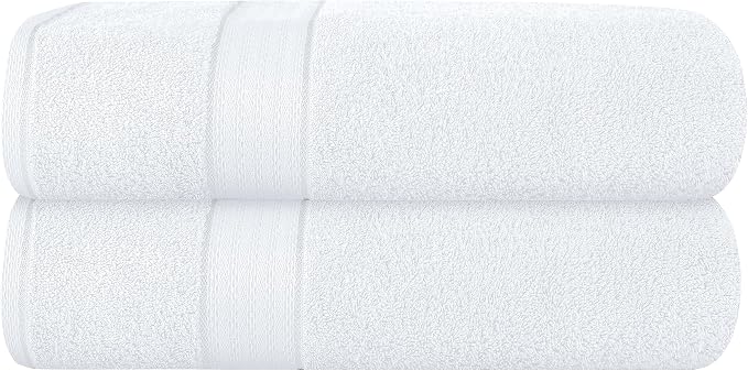 GLAMBURG 700 GSM Premium Cotton 2-Pack Oversized Extra Large Bath Sheet Set by GLAMBURG