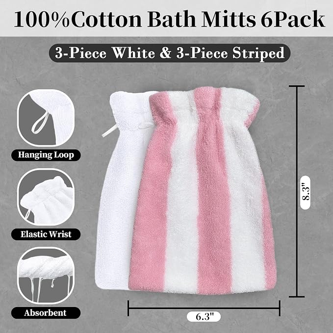 VOOVA & MOVAS 6-Pack Bath Mitts - Image 2