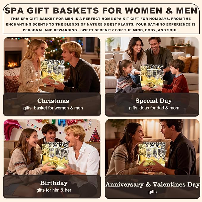 Spa Kit Gifts Basket for Women, Honey & Almond Bath & Body Gift Basket - Image 5