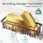 Veken Shower Caddy 6-Pack, No Drilling & Rustproof, Waterproof Adhesive Shelves - Image 3