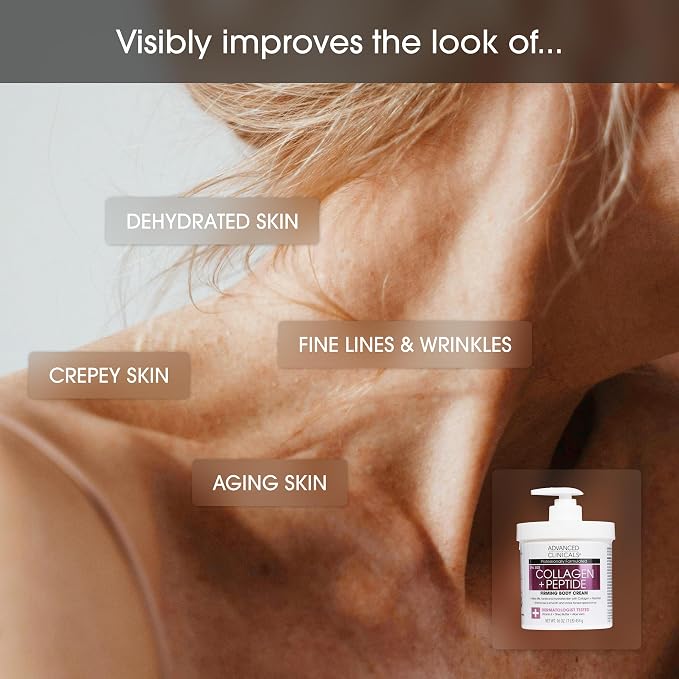 Advanced Clinicals Retinol Cream + Collagen Peptides Body Moisturizer & Face - Image 7