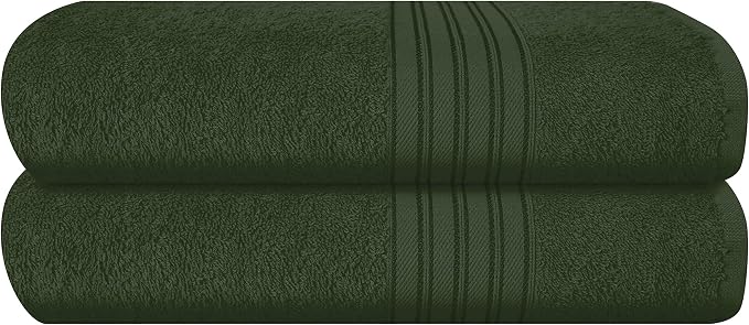 BOUTIQUO 100% Cotton 2 Pack Bath Towel Set 28x55, Eco-Friendly Large Bath Towels by BOUTIQUO