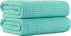 MICROFI New Microfiber Waffle Bath Towels, 2 Pieces, Fast Drying, Lint Free 430 by Unknown