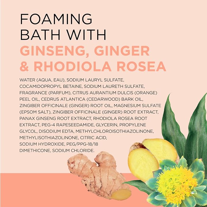 Dr Teal's Foaming Bath with Pure Epsom Salt, Stress Relief with Ginseng & Ginger - Image 10