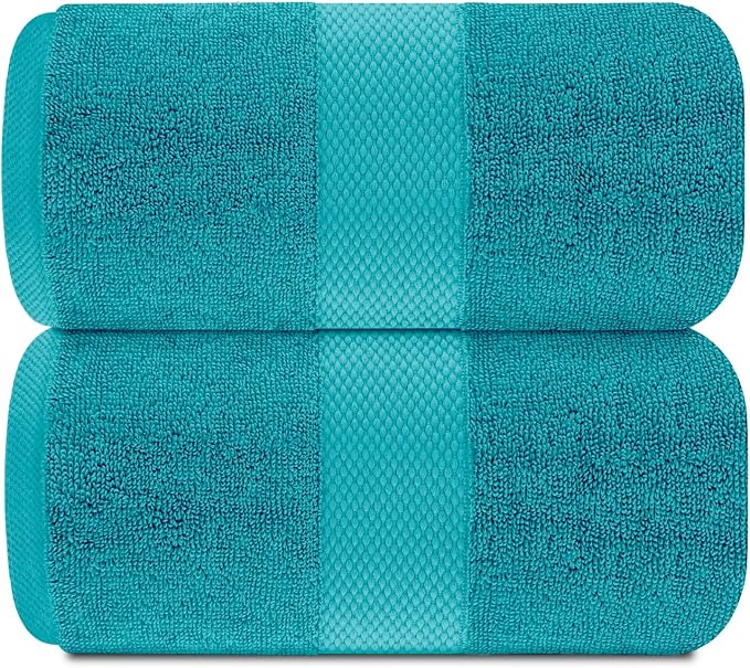 White Classic Luxury Soft Aqua Bath Sheet Towels - Image 2