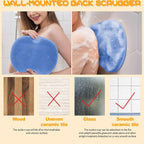Shower Foot Scrubber, Wall Mounted Bath Massage Pad, Back Scrubber Back - Image 7