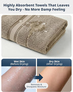 LANE LINEN 100% Cotton Bath Towels Set of 4 - Image 5