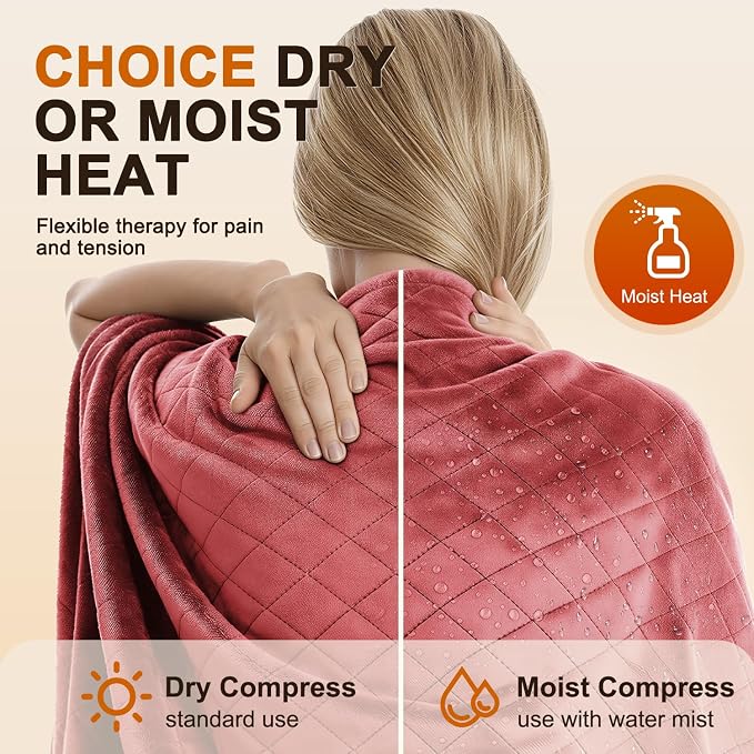 Heating Pad for Back & Period Cramps – 35"x20" King Size, Electric Heating Pads - Image 4