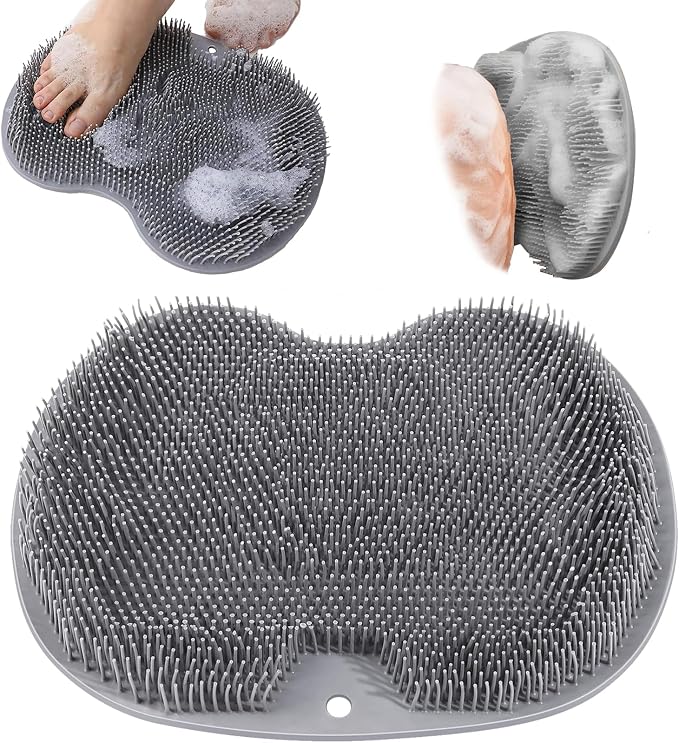 Shower Foot Scrubber, Wall Mounted Bath Massage Pad, Back Scrubber Back by Unknown