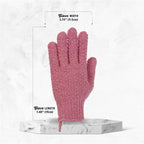 4 Pairs Exfoliating Gloves, 100% Nylon, Dual Texture Body Scrub - Image 2
