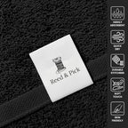 Reed&Pick Salon Towels – 50 Pack Black Hand Towels 100% Cotton Spa Towel – - Image 4