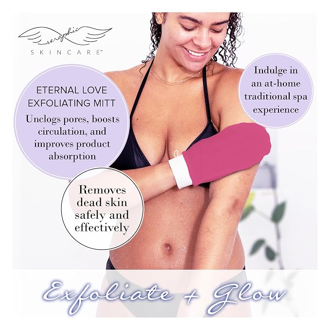 Seraphic Skincare Eternal Love Premium Exfoliating Mitt - Image 2
