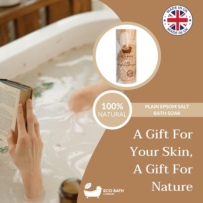 Eco Bath London Plain Epsom Salt Bath Soak – Tube 2.2 LB | Made in UK | Made - Image 6