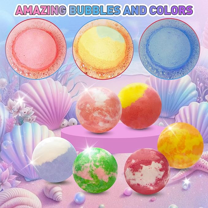Bath Bombs for Kids with Surprise Inside, Shea & Coco Butter Dry Skin Moisturize - Image 6