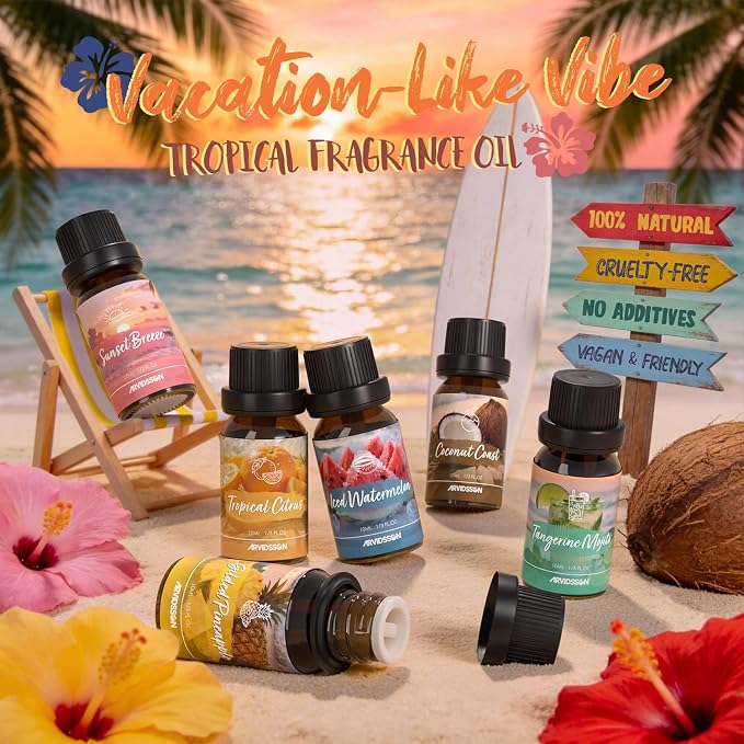 ARVIDSSON Hawaii Fragrance Oil Set, Summer Essential Oils - Image 2