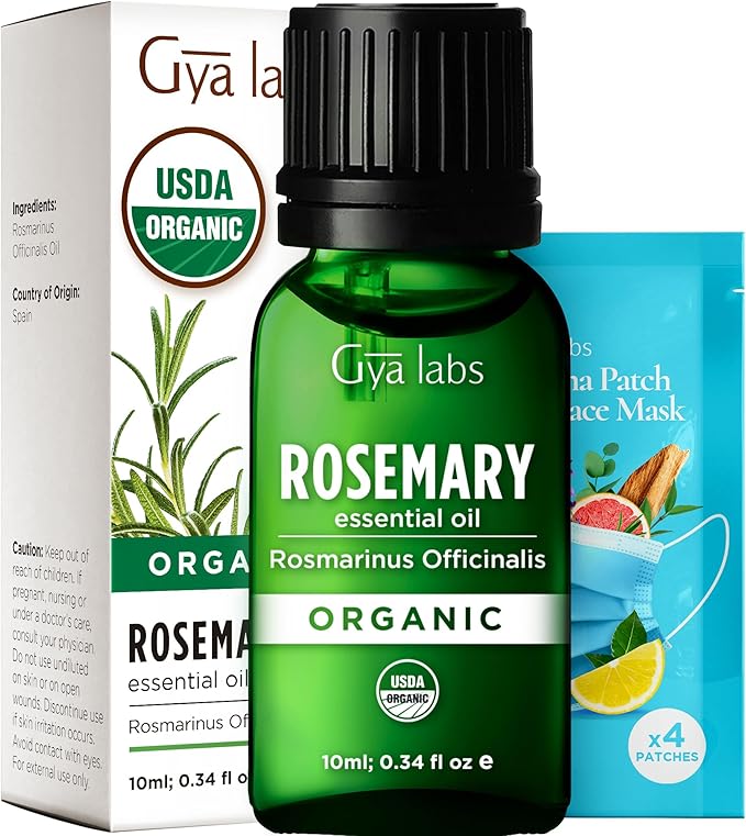 Gya Labs Organic Rosemary Essential Oil by GyaLabs