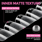 UNA GELLA Extra Short Square Nail Tips XS 216pcs Pre-shape Extra Short Square - Image 7