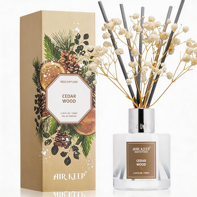 Airkeep Reed Diffuser Set, 3.38 fl oz by Airkeep