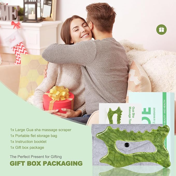 6-in-1 Jade Stone Body Gua Sha Facial Tools - Image 7