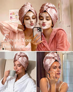 YANIBEST Satin Microfiber Hair Towel Wrap - Image 6