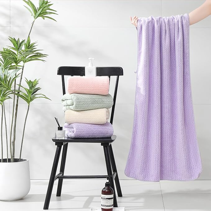 Ultra Soft Bath Towel Set, 12 Piece Family Bathroom Towels Set - Image 7