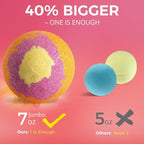 Bath Bombs for Women – Jumbo 7oz Bathbomb Set, 6 Extra Large Fizzies, Colorful - Image 3
