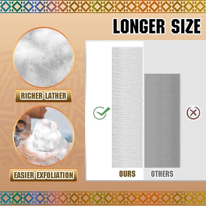 5 Pieces African Net Sponge – Deep Cleansing & Exfoliating Mesh - Image 6